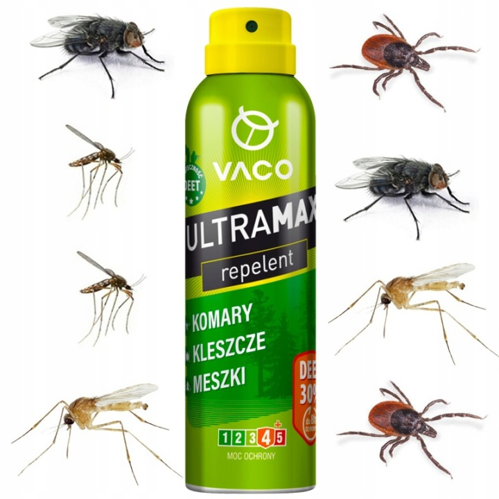 VACO ULTRAMAX Repelent – ochrona przed komarami, kleszczami i meszkami