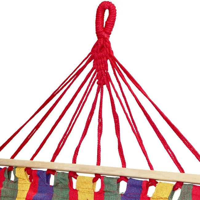 Hamak ogrodowy 1-osobowy 200x80 cm z drążkiem różnokolorowy